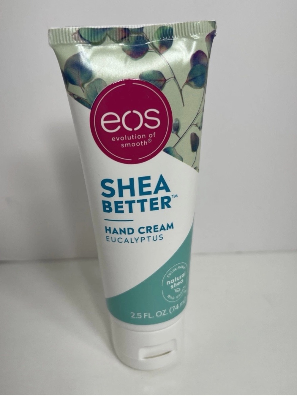 EOS Shea Better Hand Cream Eucalyptus 2.5 fl oz Travel Size 24-hour Moisture